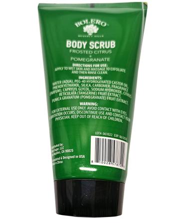 Buy Bolero Body Scrub Frosted Citrus & Pomegranate - 5 fl oz | Nourishing Exfoliant for Glowing Skin | International Shipping Available - Buy Online on GoSupps.com
