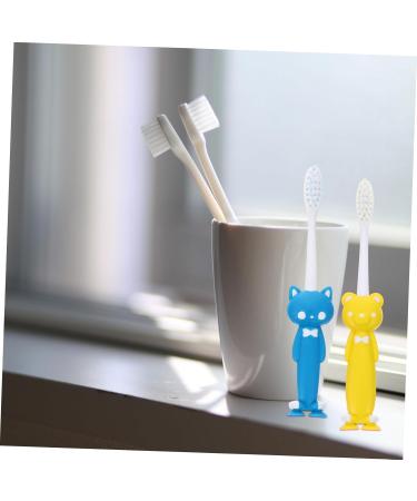 Beavorty Cartoon Children's Toothbrush Set - 4 Manual Toothbrushes with Suction Cup - Fun Oral Cleaning Supplies for Kids - Buy Online on GoSupps.com