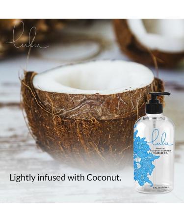 Lulu Massage Oil with Fractionated Coconut Oil - 16 Ounce | Best Coconut Massage Oil for Relaxation & Hydration - Buy Online on GoSupps.com