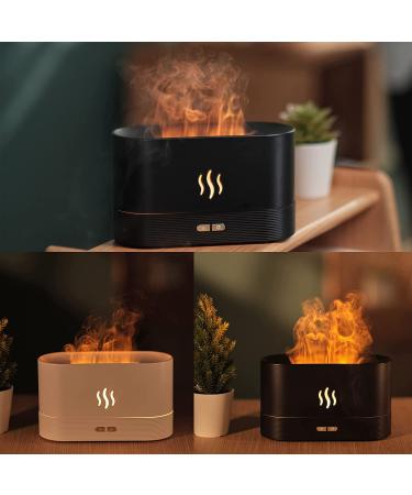 InFanso Essential Oil Diffuser BDQ701 180ml - Aromatherapy Ultrasonic Cool Mist Diffuser with Waterless Auto Shut-Off - 2 Mist Modes & Flame Lights - Home/Office (Black) - Buy Online on GoSupps.com