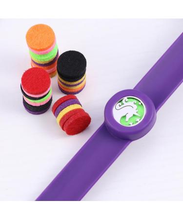 Milists Aromatherapy Diffuser Bracelets | Essential Oil Slap Bracelets with 30 Refill Pads | Fillable Fragrance Sports Bracelet for Kids Girls & Women - Purple - Buy Online on GoSupps.com