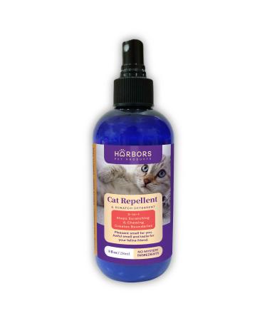 Harbors Cat Repellent and Trainer - Cat Repellent Spray Indoor - 8 oz | Cat Training Spray | Cat Repellent for Furniture | Cat Repellent for Plant | 100% Satisfied or Return for Full Refund