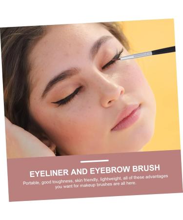 VINTORKY 6pcs Eyeliner Makeup Brush Cosmetic Brush Professional Makeup Brushes Rayon Wooden Handle Black - Buy Online on GoSupps.com