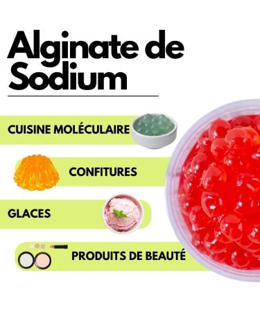 SaporePuro Alginate de Sodium en poudre 200 g paississant G lifiant et Stabilisant Alimentaire Id al pour la Cuisine Mol culaire Sans Gluten - Buy Online on GoSupps.com