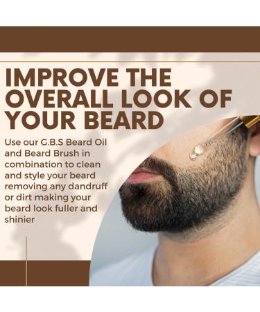 Shop G.B.S Beard Oil Set - 30ml 3 Bottles & Wooden Boar Bristle Brush | Premium Beard Care for Men - Buy Online on GoSupps.com