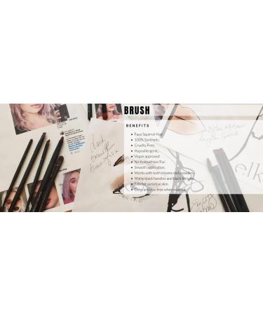 Elke DUO Brow Brush - Vegan Cruelty-Free Hypo-Allergenic Faux Squirrel Hair for Perfect Eyebrows | International Shipping - Buy Online on GoSupps.com