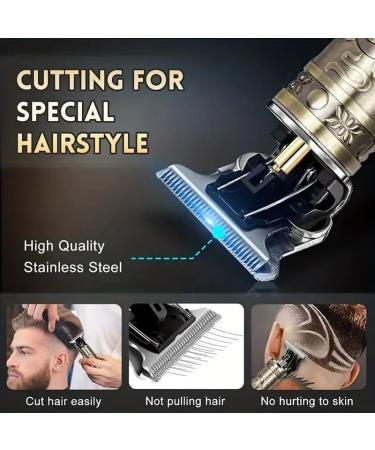 Professional Hair Clipper Kit for Men Hair Trimmer Zero Gapped T-Blade Trimmer Cordless Rechargeable Edge Clippers Electric Beard Trimmer Shaver Hair Cutting Kit with LCD Display 3 Combs Included - Buy Online on GoSupps.com