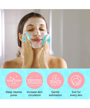 Yokilly Silicone Face Scrubber Exfoliator Brush - Handheld Facial Cleansing Brush for Men and Women (4 Pack) - Buy Online on GoSupps.com