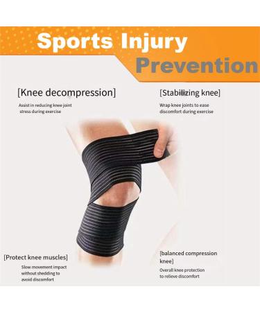 Adjustable Elastic Knee Wrap Compression Bandage Brace for Men & Women | Pain Relief Joint Support for Sports & Daily Activities - Buy Online on GoSupps.com