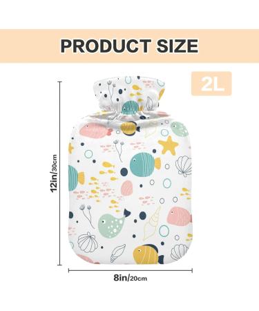 Sea Fish Hot Water Bottle with Cover - 2L Pain Relief & Sports Injury Heating Pad - Buy Online on GoSupps.com