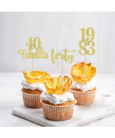 40th Birthday Cupcake Toppers Straight Outta 1983 Cupcake Toppers Happy 40th Birthday Decoration 40 Fabulous Decoration 40th Wedding Anniversary /Straight Outta 1983 Cupcake Topper (Black gold1) - Buy Online on GoSupps.com