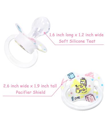 Adult Pacifier | LittleForBig Bigshield Gen-II | White Vintage Giraffe Pattern - Buy Online on GoSupps.com