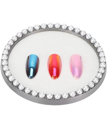 Nail Display Board Photography Prop Faux Pearls Multi Purpose Firm Sturdy Nail Color Mixing Palette for Home Practice for Nail Salon for Nail Artist - Buy Online on GoSupps.com