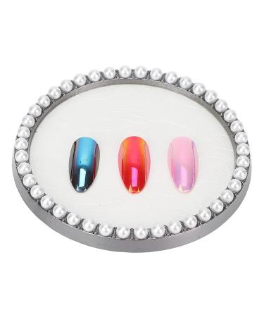 Nail Display Plate with Faux Pearls | Elegant Nail Art Palette for Salons & Home Use - International Shipping - Buy Online on GoSupps.com