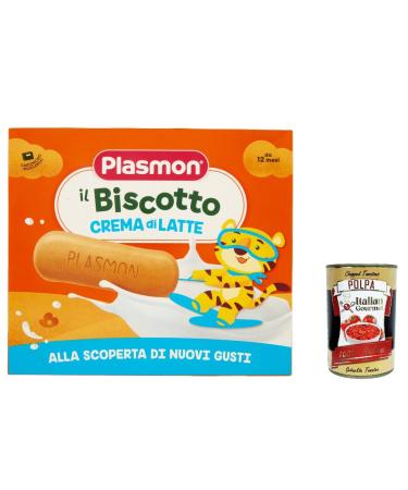 Italian Gourmet E.R. Pack of 6 sachets of savcotto with latte cream 12m + 320g + Italian Gourmet 400g
