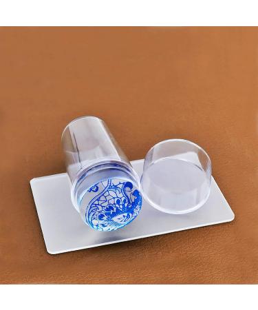 4-Piece Transparent Handle & Lid Silicone Seal Nail Stampers | DIY Nail Art Printer Tool | Manicure Kits for Kids & Adults - Buy Online on GoSupps.com