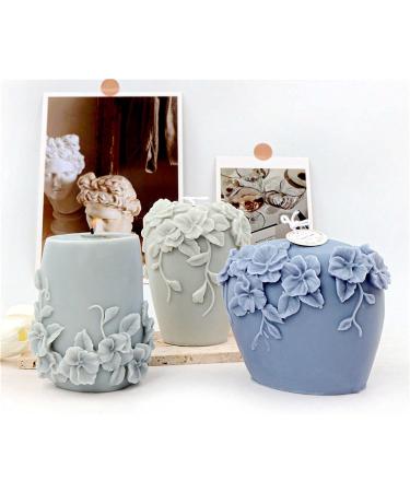 3D Rattan Flowers Silicone Candle Mould for Aromatherapy and Handmade Soap Making - Cylinder Candle Mold for Wax Melts, DIY Crafts, and Home Decor - Buy Online on GoSupps.com