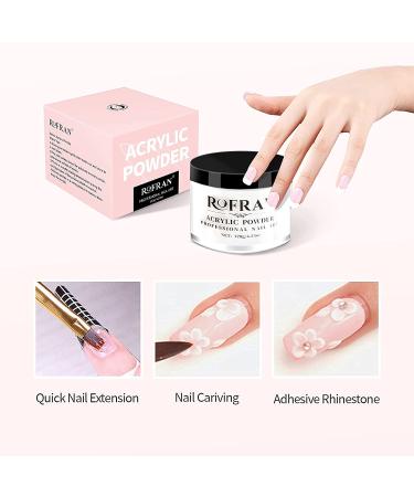 ROFRAN White Acrylic Nail Powder 4.23oz - Professional Odor-Free Nail System for Long-Lasting Nail Extensions - Large Capacity Powder, No Lamp Curing Required - Buy Online on GoSupps.com