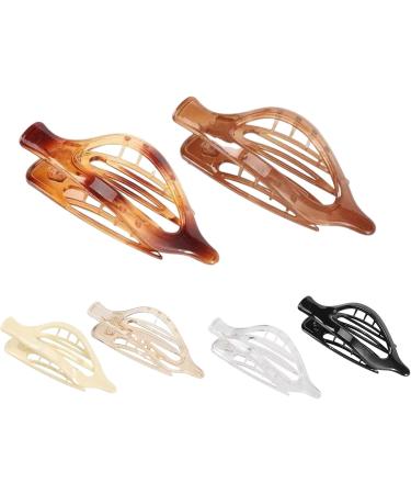 Xiixuuj Flat Claw Clips | French Design Alligator Hair Clip Retro No Slip Grip Hair Claw Clips Ultra Light Oval Barrette Jaw Clips Hair Accessories for Women Girls Transparent color - Buy Online on GoSupps.com