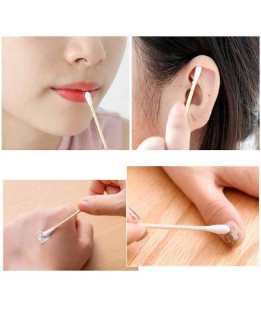 Buy 100% Biodegradable Cotton Swabs - 10 Packs of 100 | Large Head Wooden Handle for Make-up & Polishing | Eco-Friendly & Natural - Buy Online on GoSupps.com