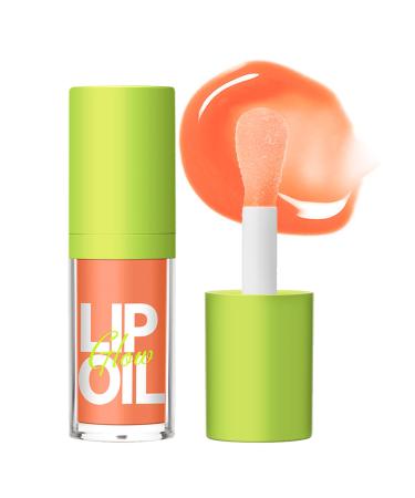 Erinde Plumping Lip Oil Hydrating Tinted Lip Oil Gloss Smooth Glossy Finish Lip Glow Oil Moisturizing & Nourishing Shiny and Vegan Big Brush Head Lip Oil Non-Sticky Formula (103 Sweet) 103# SWEET 1