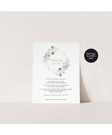 GODPARENT LETTER for Godchild - Eucalyptus Baptism Gift for Boys & Girls | International Shipping Available - Buy Online on GoSupps.com