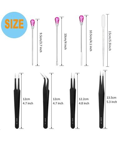 11 Pcs Silicone Resin Mold Tools Set for Art & Jewelry Making - Rose Red Anti-Static Electronics Tweezers Kit - Buy Online on GoSupps.com