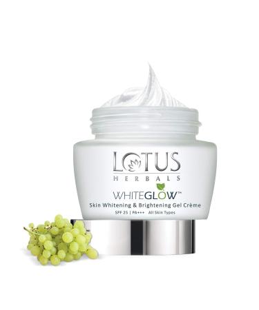 Lotus Herbals WhiteGlow Skin Whitening & Lightening Gel Face Cream with SPF-25 for All Skin Types 40g