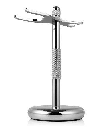 Favali Premium shaving stand made of stainless steel in silver - suitable for shaving plane & shaving brushes - High quality accessories for your bathroom - Non -slip floor - gift idea - Buy Online on GoSupps.com