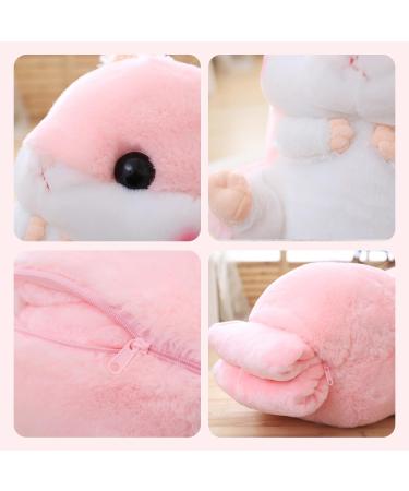MUZIRI KINOKOO Cute Hamster Plush Pillow Blanket - Pink | Soft Toy Blanket for TV, Sofa, Office | Stuffed Throw Pillow | Folding Nap Blanket - Buy Online on GoSupps.com