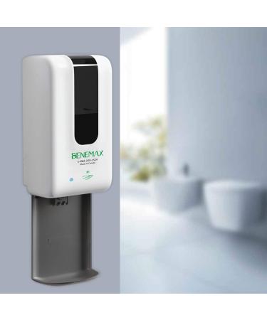 Automatic Spray Hand Dispenser with Adjustable Stand and Integrated Drip Tray. Completely Touchless. 1200ml (38oz) refillable tank for Businesses Hospitals Schools. (Refills and Batteries extra)