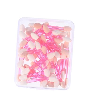 Beatifufu 50pcs Double Ended Eyeshadow Brush Makeup Blush Liquid Powder Brush Eye Makeup Tools Woman Fan Girl