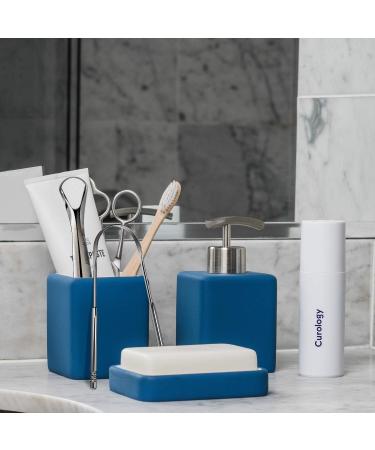 Savita Stainless Steel Tongue Cleaner Set - 4 Medical Tongue Scrapers for Bad Breath - Adult Oral Care Brush with Grip - Buy Online on GoSupps.com