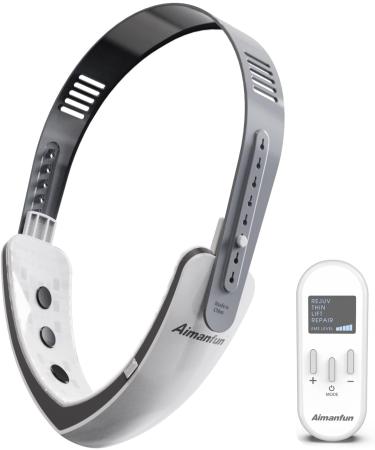 Aimanfun V-Face Facial Lifting Belt - Face Slimming V-Line Double Chin LED Mask (White) with Remote Control - Buy Online on GoSupps.com