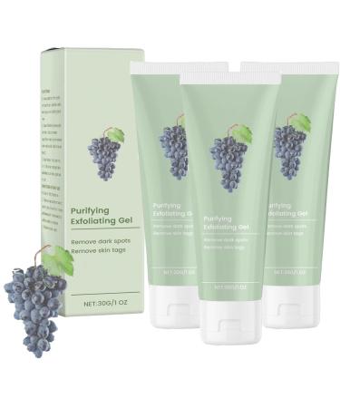 Exfoliating Scrub, Purifying Exfoliating Gel, Purifying Exfoliating Gel Moisturizing Cleanses Skin Give, Deep Cleansing Face and Body Exfoliating Scrub Gel (3PC, 30G)