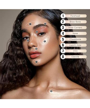 Mysense Face Highlighter Powder Palette | Shimmery Illuminator Makeup for Natural Glow | Includes Mirror & Brush - Perfect for International Shipping - Buy Online on GoSupps.com