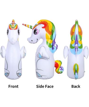 Melanie's Power Inflatable Unicorn Punching Bop Bag - Kids & Adults Sandbags Boxing Target with Toss Rings - Buy Online on GoSupps.com