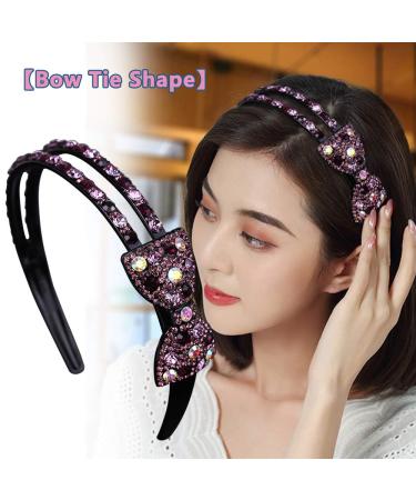 CORGIMHZ 4 Pack Colorful Rhinestone Headbands for Girls - Non-Slip Double Row Crystal Hairbands - Buy Online on GoSupps.com
