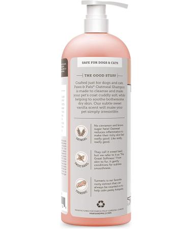 6-in-1 Medicated Dog Shampoo & Conditioner for Itchy Skin - Vet Formula for De-Shedding, Itch Relief, Smelly Odor - Made in USA - 20oz Oatmeal - Dogs & Cats Pet Wash - Buy Online on GoSupps.com