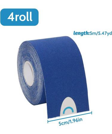 Extra Sticky 5m Kinesiology Tape - Royal Blue | Waterproof & Breathable Muscle Support Tape for Sports & Injury Recovery - Buy Online on GoSupps.com