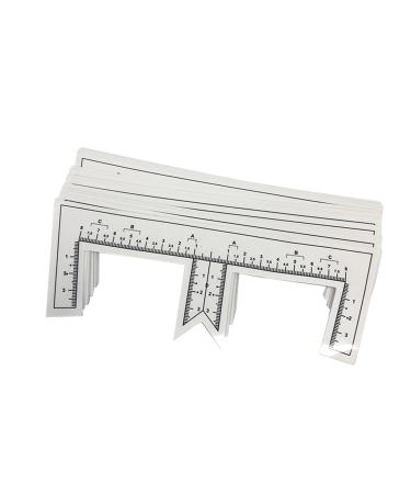 Disposable Adhesive Eyebrow Ruler Sticker 50pcs/pack Eyebrow Mapping Tools Microblading Brow Ruler Stencils Measuring Tools for All Face Shapes