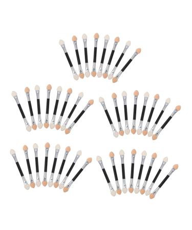 Didiseaon 40pcs Latex Eye Shadow Stick Sponge Eyeshadow Double Sided Long Handle Eye Brush Suite