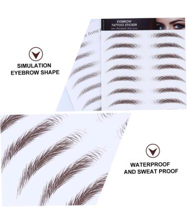 MAGICLULU 10 Pcs Eyebrow Stickers 4d Eyebrow Transfers Water Transfer Paper with Soy Ink 6d Transfer Stickers - Buy Online on GoSupps.com