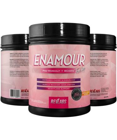 RevLabs ENAMOUR Womens Pre-Workout with BCAAs - Tropical Cocktail | For Her - Buy Online on GoSupps.com