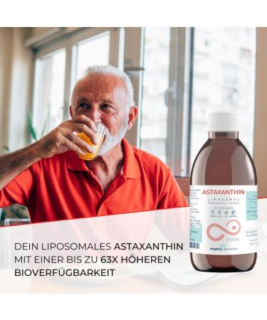 Mighty Elements Liposomal Astaxanthin 8 mg Vegan Cherry Flavor 250ml Liquid Glass Bottle 50 Portions High Bioavailability - Buy Online on GoSupps.com