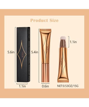 Waterproof Liquid Contour, Bronzer & Highlighter Stick with Cushion Applicator - Easy to Blend, Long Lasting, Natural Matte Finish - Buy Online on GoSupps.com