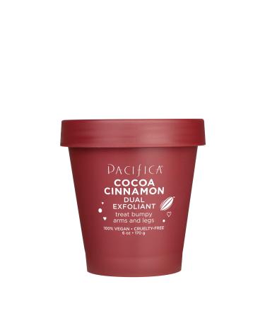 Pacifica Beauty  Cocoa Cinnamon Exfoliating Body Scrub  Cocoa Seed Butter  Chocolate  Leaves Skin Soft and Hydrated  Gentle Exfoliant for All Skin Types  Vegan + Cruelty Free  Chocolate  6 Oz