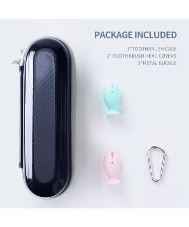 Yinke Travel Case for Oral-B & Philips Sonicare Electric Toothbrush - Stylish Suction Cap Durable Gift for Christmas & Children's Day - Blue - Buy Online on GoSupps.com