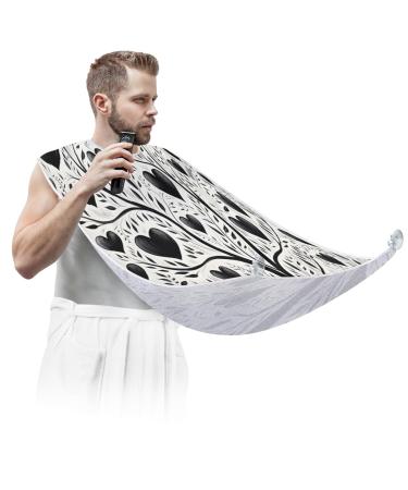 Love Tree Beard Bib Apron Beard Hair Catcher for Men Shaving Fathers Day Anniversary Christmas Gifts for Dad Husband Beard Bib with 2 Suction Cups