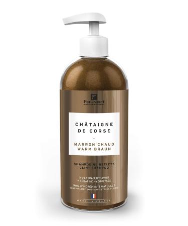Fauvert Professionnel 500 warm brown pigmented shampoo with Corsican chestnut reflections
